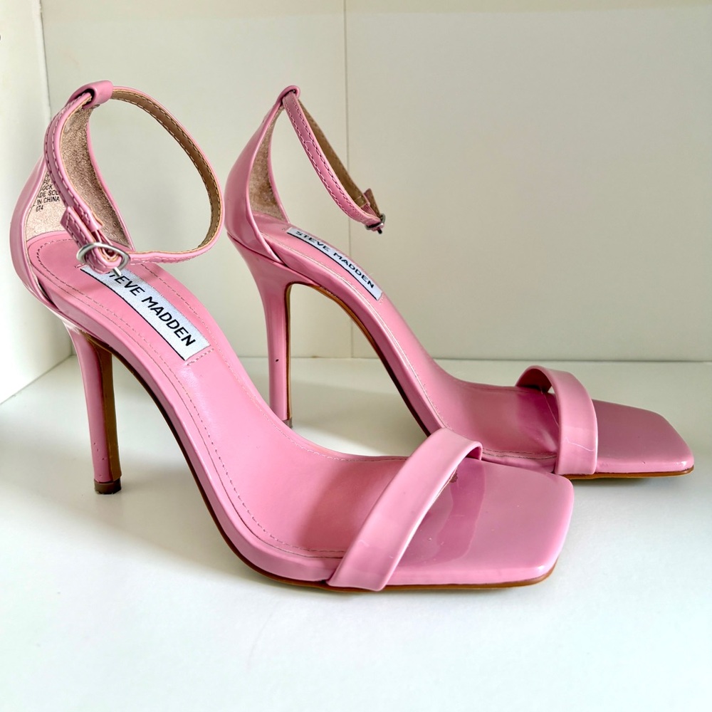 🍬🩷Steve Madden Ankle Strap Sandals/ pink/ size 6🩷